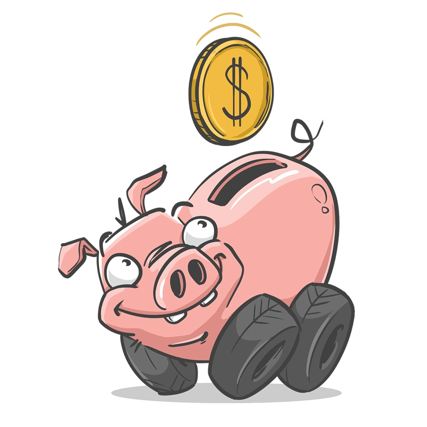 Piggy Bank with Coin