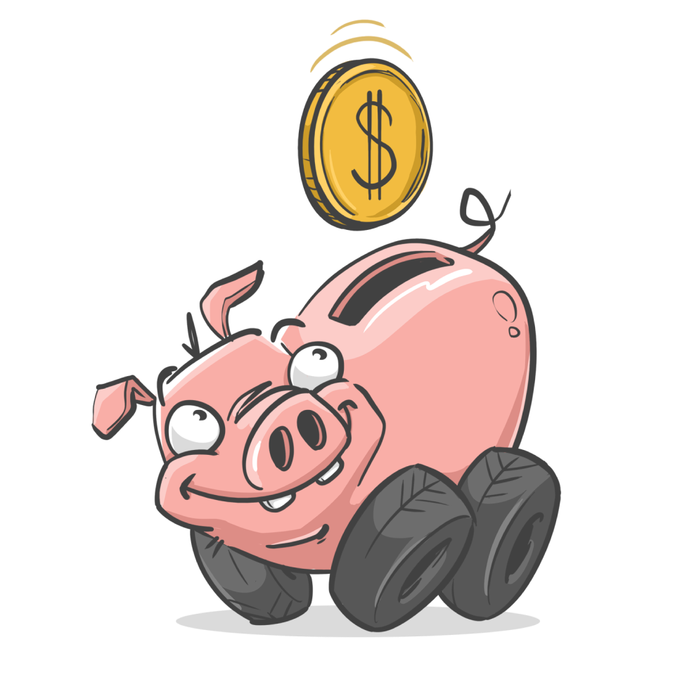 Tire Pig Piggy Bank